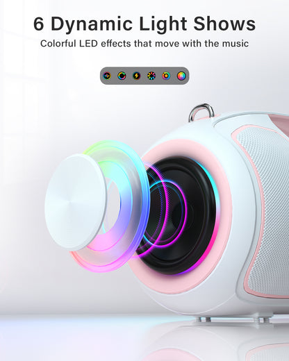 Upgrade Portable Bluetooth Speakers Wireless, 200W PEAK Loud Outdoor Speaker with Deep Bass, IP65 Waterproof, BT5.4, USB-C, RGB Lights, for Party, Camping, Beach, Large Workshop, Garage, 24H Playtime